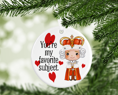 Ham - you're my favorite subject -  porcelain / ceramic ornament