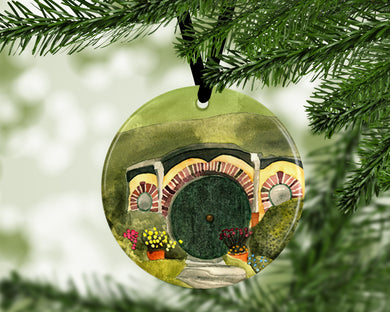 Hobbit hole -  porcelain / ceramic ornament