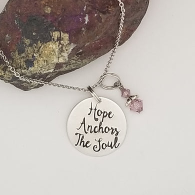 Hope Anchors The Soul - Pendant Necklace