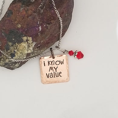 I Know My Value - Pendant Necklace