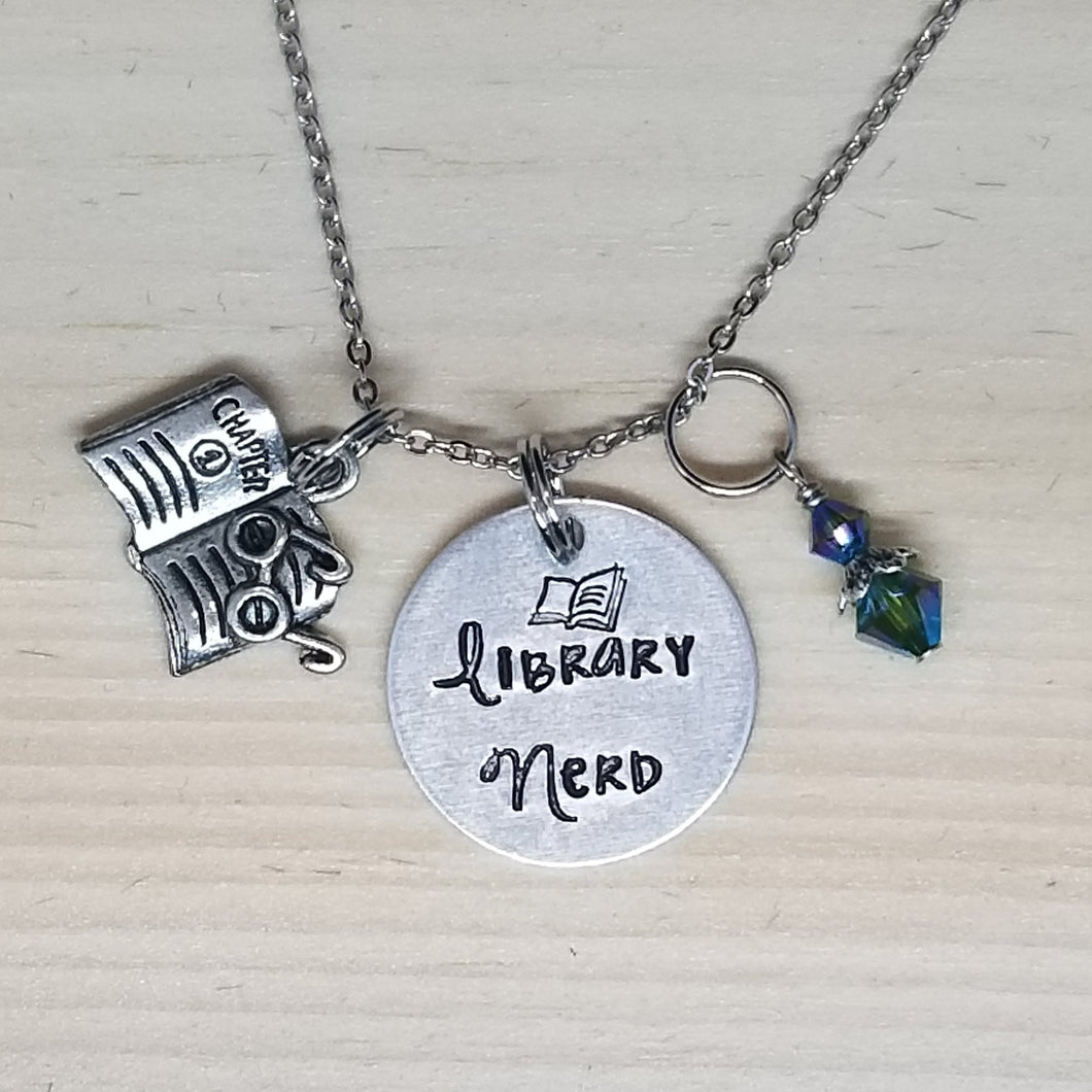 Library Nerd - Charm Necklace