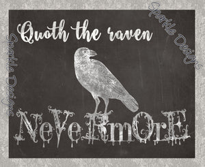 Quoth the Raven - Nevermore - Poe 101 wood Print