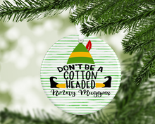 Elf - Don't be a cotton headed ninny muggins -  porcelain / ceramic ornament