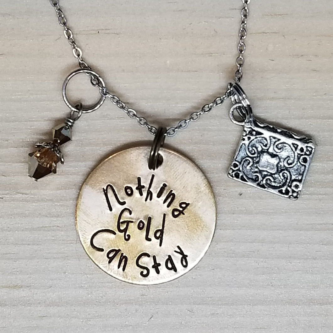 Nothing Gold Can Stay - Charm Necklace