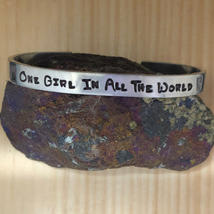 One Girl In All The World Cuff Bracelet