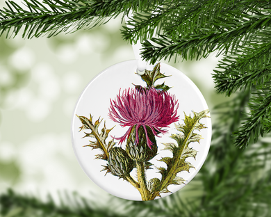 Out - Thistle -  porcelain / ceramic ornament