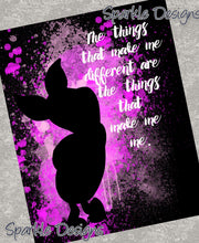 The things that make me different - Piglet 104 wood Print