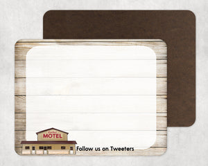 Follow us on Tweeters - Rosebud Motel -  Dry Erase Memo Board