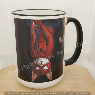 Spider-Cat 15 oz coffee mug