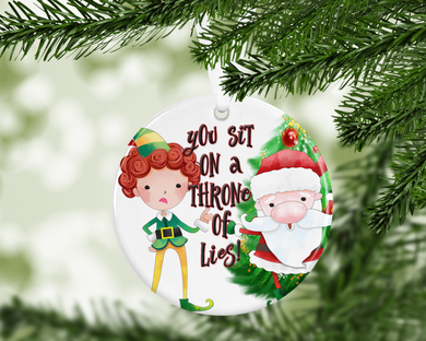 Elf - You sit on a throne of lies -  porcelain / ceramic ornament