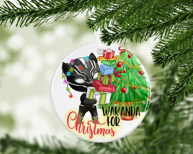 Wakanda for Christmas -  porcelain / ceramic ornament