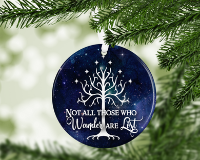 Not all those who wander -  porcelain / ceramic ornament