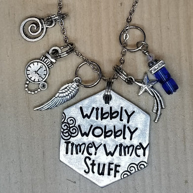 Wibbly Wobbly Timey Wimey - Charm Necklace