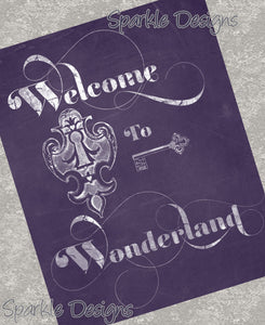 Welcome to Wonderland 102 wood Print