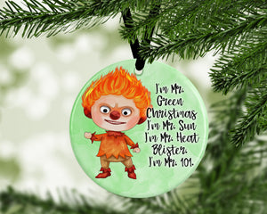 Year without - Mr. Green Christmas  -  porcelain / ceramic ornament